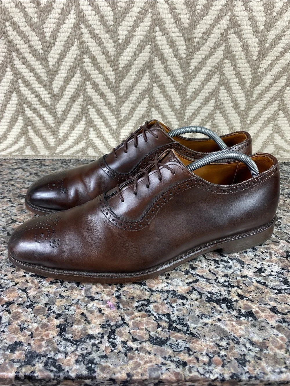 Allen Edmonds Brown Leather Wingtip Derby Shoes
